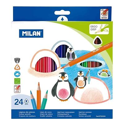 LÁPIS DE COR TRIANGULARES CX.24 MILAN