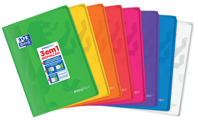 CADERNO AGRAFADO A4 48F QUADRICULADO CORES PASTEL