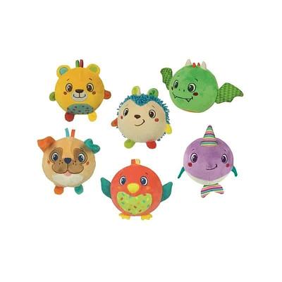 Conteúdo:n- 6 peluches colecionáveis (cão, urso, ouriço, pássaro, narval e dragão)n-100% lavávelnnAviso: Contém peças pequenas que podem causar asfixia caso ingeridas. a partir dos 3 anos.