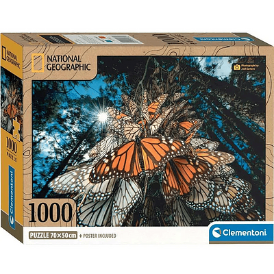 Puzzle 1000 peça, borboleta monarca, a partir dos 14 anos de idade.