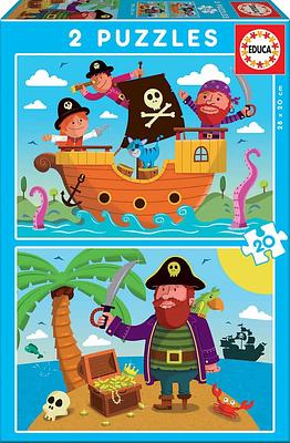 A Educa conta com uma gama de puzzles infantis para todas as idades! Este tem 2 puzzles de 20 peças cada um cujo tema são os piratas. Os mais novos vão adorar.nn