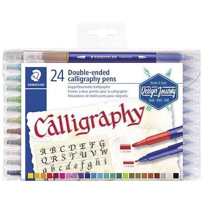 MARCADORES FELTRO, PONTA DUPLA, CALLIGRAPH, 12 UNI.