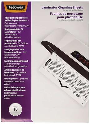 FOLHA LIMPEZA FELLOWES PARA PLASTIFICADORA PACK DE 10 UINDADES