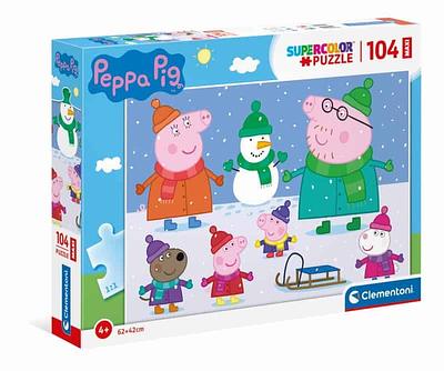 O Puzzle Maxi 104 pçs - Peppa Pig com 104 peças da Clementoni serve para entreter as crianças, ajudando-as a adquirirem capacidades de observação e de trabalhos manuais.nA partir dos 4 anos
