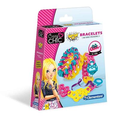 Cria as tuas próprias pulseiras com o kit de pulseiras WOW! Mistura as cores e os acessório incluídos para criar uma pulseira completamente única e diferente das demais.