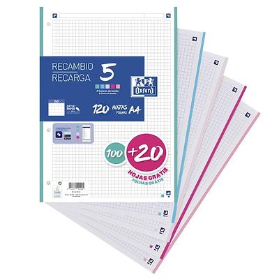 RECARGA OXFORD QUADRICULADA A4 100+20F 90G