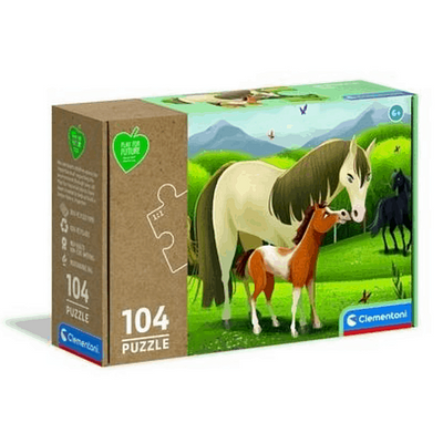 Detalhes do produto:n-Caixa e peças feitas de papel recicladon-104 peças para um desafio simplesn-Puzzle com dimensões de 33.5x48.5cm após completo.