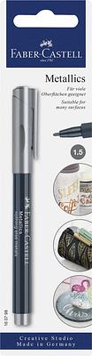 FABER CASTELL - CX.1 MARCADOR METALICO PRATEADO