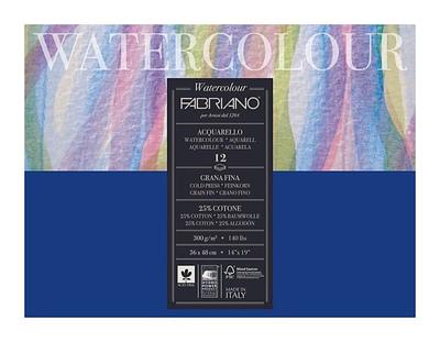 BLOCO WATERCOLOUR FABRIANO G. FINO 300GR 36X48CM 12 FLS