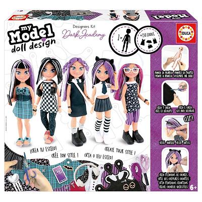 A caixa com a boneca desenvolvida pela Educa inclui todos os elementos necessários para criar roupas e participar de todos os escuros e assustadores modelos.n