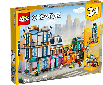 A gama da Lego que permite 3 construções diferentes a partir de uma só. Possui 4 edifícios diferentes: um hotel de esquina de 3 andares, uma loja de música, uma loja de discos e um café!