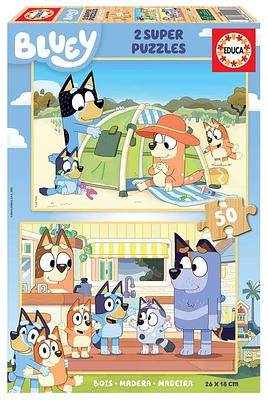 A Educa cria novos puzzles mas com a mesma qualidade de sempre! Dois puzzles com 50 peças cada um com a imagem da Bluey. Fazer puzzles ajuda no desenvolvimento dos seus mais pequenos.
