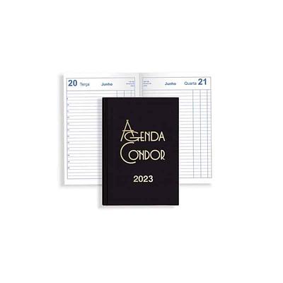 AGENDA MINI CONDOR FSC MIX 10X16 DIÁRIA PRETA 2023