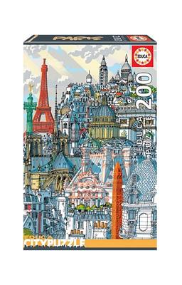 A gama City Puzzle da Educa foi feita para aqueles que adoram construir puzzles com imagens de locais e cidades. Este puzzle de 200 peças pequenas é alusivo à cidade do amor, Paris.