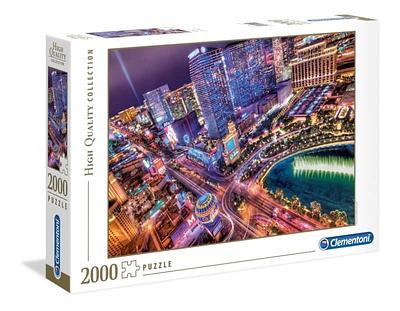 O Puzzle 2000 pçs - Las Vegas de 2000 peças da Clementoni para adultos inclui imagens maravilhosas e de encaixe perfeito.