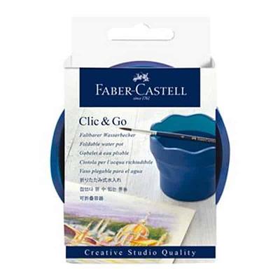FABER CASTELL - COPO LAVA PINCEIS CLICK E GO AZUL C.STUDIO