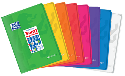CADERNO AGRAFADO A4 48F QUADRICULADO CORES PASTEL