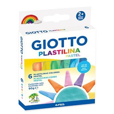 PLASTICINA GIOTTO 6 UNIDADES COR PASTEL