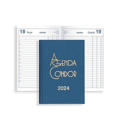 AGENDA ESCRITÓRIO CONDOR FSC MIX A21 14X21 DIÁRIA AZUL 2024