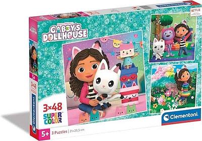 Detalhe do produto:n- 3 puzzles com 48 peças casa;nnNota: Recomendado entre os 3 e os 5 anos.