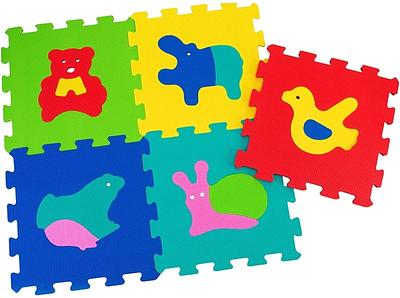 TAPETE PUZZLE ANIMAL SORT 5 PCS 10MM 32X32CM