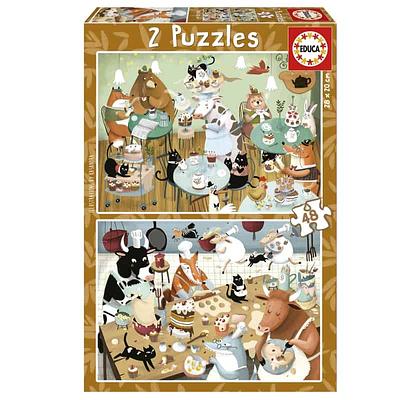 Puzzle dos contos do Bosque tem a particularidade de contar com a ilustradora Kasandra que é uma ilustradora internacional de histórias infantis, e as suas ilustrações contam histórias cativantes.