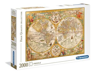 Puzzle HQ - Coleção Alta Qualidade - 2000 peças - CLEMENTONInMapa Antigo / Ancient MapnTamanho aprox. montado: 97,5cm x 66,8cmnTamanho caixa 42 x 28 x 6cm.