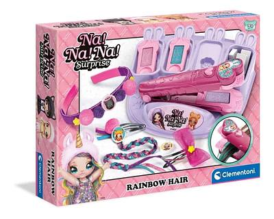 Detalhes do produto:n-Placa coloranten-Escovas e pentesn-Decorações para o cabelo personalizáveis dentro do compartimento do espelhon-Ganchos, contas, fitas coloridas e autocolantes.nn
