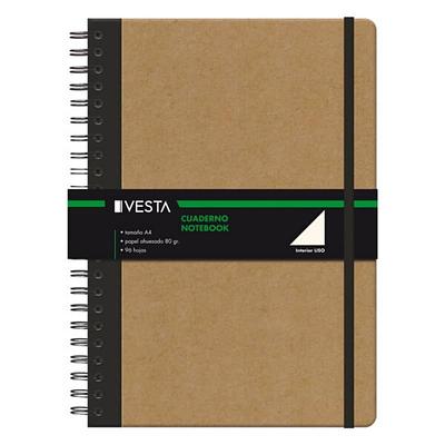 CADERNO A4, ESPIRAL DUPLA, 96fls/80g, LISO, VESTA NATURE,