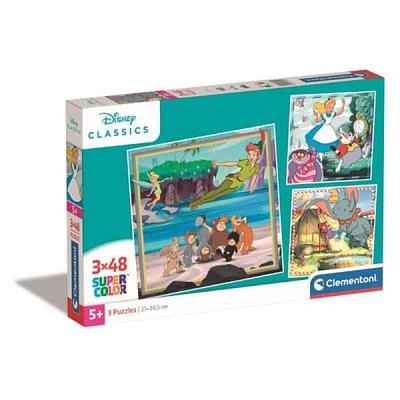 Puzzle 3x48, disney classics, a partir dos 5 anos de idade.