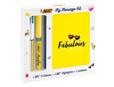 KIT BIC - CANETA + MARCADOR+CADERNO