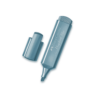 MARCADOR TEXTLINER METÁLICO FABER-CASTELL AZUL