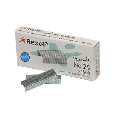 AGRAFOS REXEL Nº 25 CX. 1500 UNIDADES