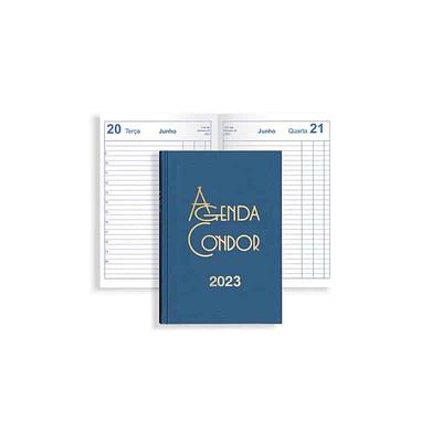 AGENDA MINI CONDOR FSC MIX 10X16 DIÁRIA AZUL 2023