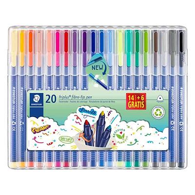 MARCADORES TRIPLUS COLOR 323 EXCLUSIVO STAEDTLER, BOM COM 14+6