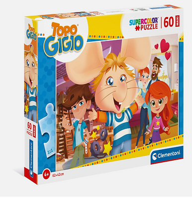 O Puzzle Maxi 60 pçs - Topo Gigio com 60 peças da Clementoni para entreter as crianças em cada escalão de idade, ajudando-as a adquirirem capacidades de observação e de trabalhos manuais.n+ 4 Anos