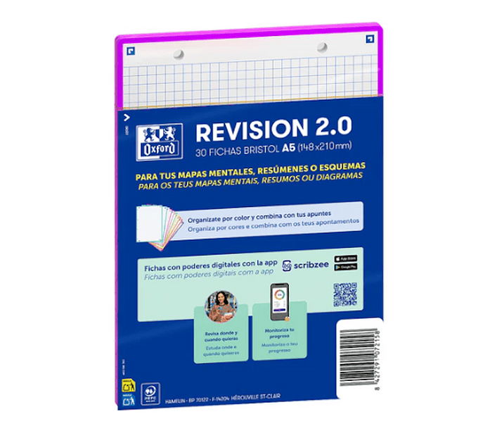 FICHAS DE REVISÃO 2.0 OXFORD A5 2T 30F 5X5 LILÁS
