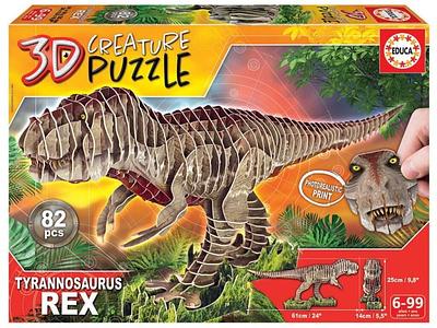 Criar um extraordinário puzzle de cartão 3D seguindo as instruções passo a passo. Cada peça é numerada para ajudar na montagem, criar um dinossauro 3D de 60 cm de comprimento.