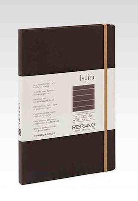 CADERNO ISPIRA HARD A5 LINHAS CASTANHO