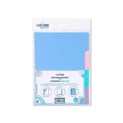 SEPARADORES INGENIOX A5 PP PASTEL 4 POSIÇÕES