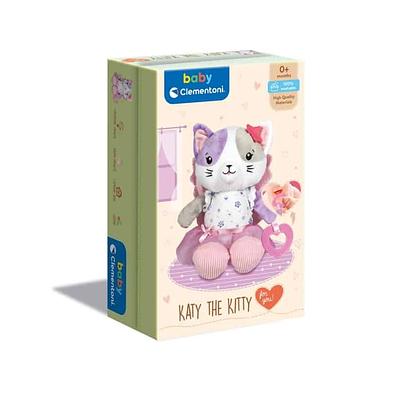 Uma divertida gatinha de peluche para mimar que em breve se tornará a amiga inseparável de qualquer criança!nA gatinha é feita de vários materiais diferences para aumentar a estimulação multissensoria