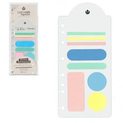 NOTAS ADESIVAS INGENIOX VÁRIAS FORMAS, CORES PASTEL
