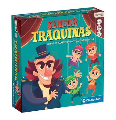 Detalhes do produto:n- 1 tabuleiro;n- 132 cartas;n- 1 dado;n- 6 pinos;n- Instruções;n- Duração: 40 minutos;n- 3 a 6 pessoas;nnNota: recomendado para maiores 8 anos.