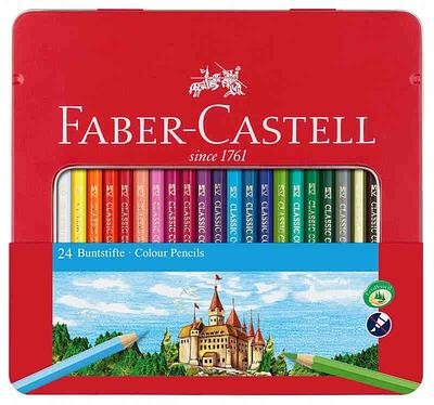 FABER CASTEL - LAPIS DE COR HEXA SORTIDOS CAIXA METALICA CX.24