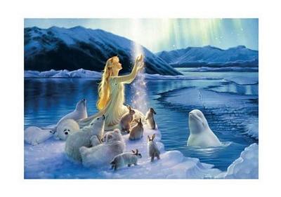No meio da tundra gélida, uma jovem convive com os animais como se fosse um deles. Esta imagem cativante é uma que em breve não esquecerá.nn