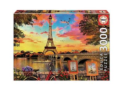 3000 EDUCA PUZZLE PÔR DO SOL EM PARIS