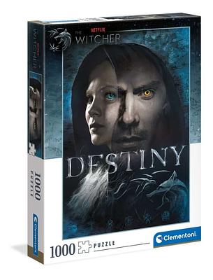 O Puzzle 1000 pçs - The Witcher de 1000 peças da Clementoni para adultos inclui imagens maravilhosas e de encaixe perfeito.nA partir dos 14 anos.