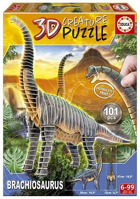 Criar um extraordinário Dinossauro em puzzle através de cartão 3D! Será divertido e fácil pois só tens de ir seguindo as instruções passo a passo. Cada peça é numerada para ajudar na montagem.nn