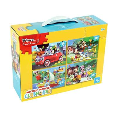 PUZZLE MICKEY MOUSE 4 EM 1, 12, 16, 20, 24 PEÇAS