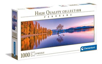 Puzzle HQ Alta Definição Panorama - 1000 peças - CLEMENTONInLake - Wanaka Tree / Lago - Árvore WanakanTamanho aprox. montado: 33cm x 98cmnTamanho caixa 40 x 21 x 6cm